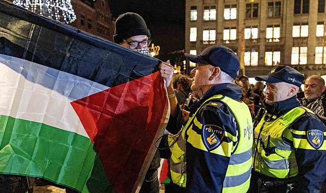 Amsterdam'da 281 Filistin destekçisi gözaltına alındı