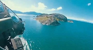 Atak helikopterin kamerasından Akdamar Adası