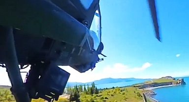 Atak helikopterin kamerasından Van Gölü