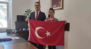 Avrupa 2'incisi Duru Sahra Olcay Vali Yardımcısı'nı ziyaret etti