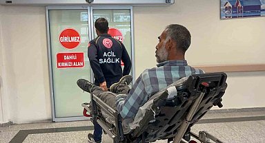 Ayağını ahşap kesme makinesine kaptıran işçi yaralandı