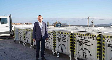 Ayvalık'ın cadde ve sokaklarına 500 yeni konteyner