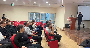 Babaeski'de hastane personeline yangın eğitimi verildi