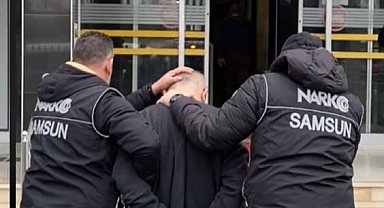 Bafra'da uyuşturucu ile yakalanan şahıs adliyede