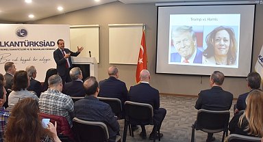 BALKANTÜRKSİAD ekonomist Murat Sağman'ı ağırladı