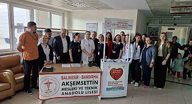 Bandırma'da organ bağışı farkındalığına gençlerden destek