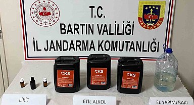 Bartın'da 15 litre etil alkol ele geçirildi