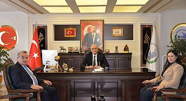 Başkan Bakkalcıoğlu'na, Kaymakam Öztürk ve Kaymakam Refiki Görentaş'tan ziyaret