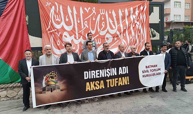 Batman'da sivil toplum kuruluşlarından "Aksa Tufanı" harekâtına destek