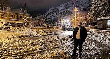 Belediye Başkanı Hamamcı'dan kar nöbeti