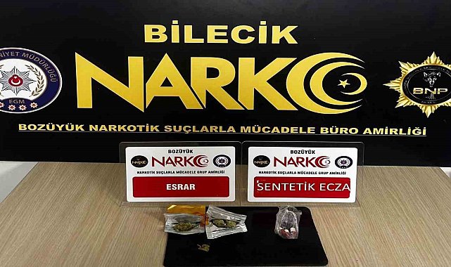 Bilecik'te durdurulan şüpheli araçta uyuşturucu madde ele geçti