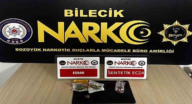 Bilecik'te durdurulan şüpheli araçta uyuşturucu madde ele geçti