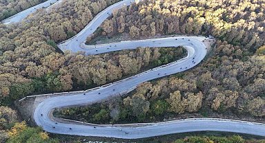 Bisikletseverler Yenice ormanlarında sonbahar renkleri için pedal çeviriyor