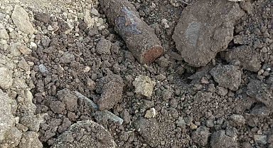 Bursa'da kazı sırasında top mermisi bulundu