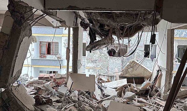 Çorum'da patlamanın yaşandığı ev görüntülendi