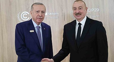 Cumhurbaşkanı Erdoğan, Azerbaycan Cumhurbaşkanı Aliyev ile görüştü