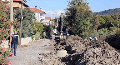 Dalaman Altıntaş Mahallesinde kanalizasyon çalışması başladı