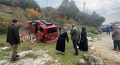 Dedesinin aracını kaçıran ve polisten kaçan çocuk 5 metrelik şarampole yuvarlandı