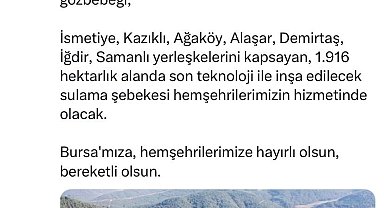 Demirtaş Barajı 20 Aralık'ta ihaleye çıkıyor