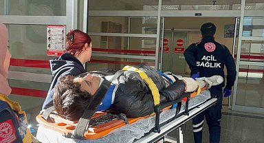 Devrilen elektrikli bisikletin sürücüsü yaralandı