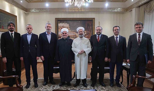 Diyanet İşleri Başkanı Erbaş, Sırbistan İslam Birliği Meşihatı Başkanı Dudiç ile bir araya geldi