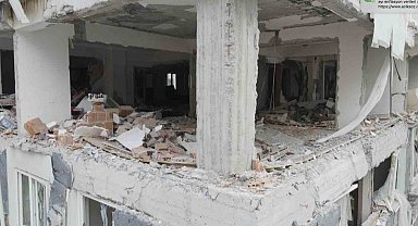 Dron görüntüleri doğal gaz patlamasının yaşandığı binadaki hasarı gözler önüne serdi
