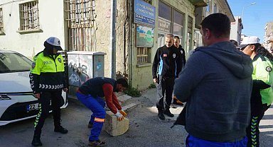 Edirne'de polis ve zabıta ekiplerinden duba uygulaması