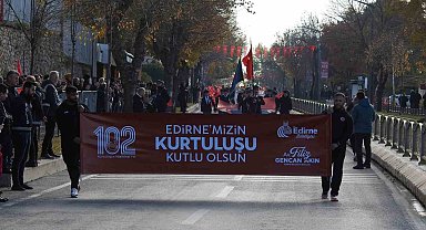 Edirne'nin düşman işgalinden kurtuluşunun 102. yılı törenle kutlandı