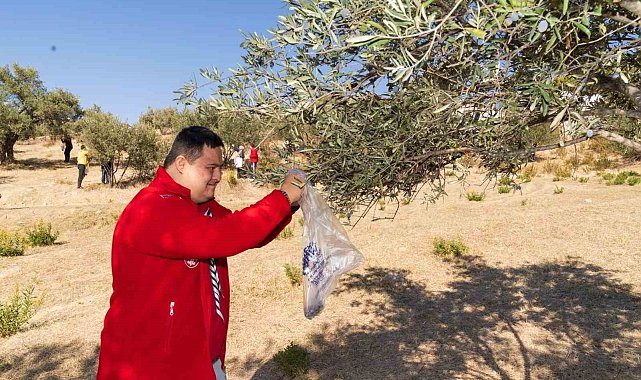 Engelli bireyler zeytin hasadı sayesinde sosyalleşti