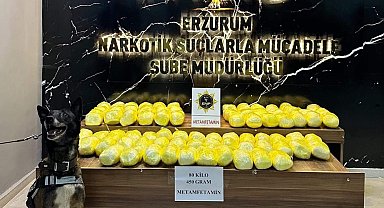 Erzurum'daki uyuşturucu operasyonunda 80 kilo metamfetamin ele geçirildi
