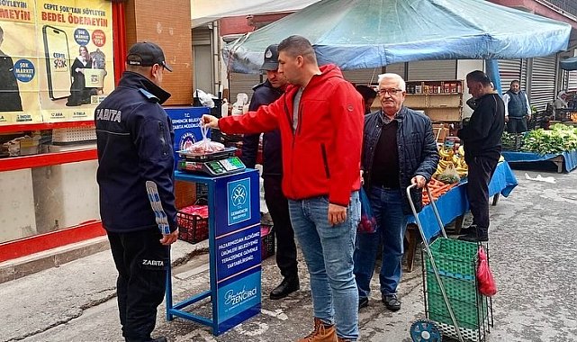 Germencik'te pazar yerlerinde tartı uygulaması başladı