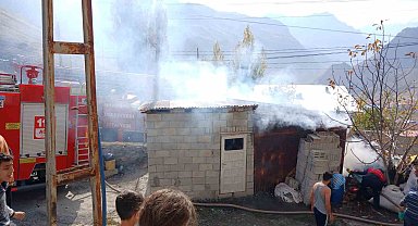 Hakkari'de tandır evi yangını