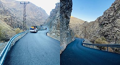 Hakkari'deki tehlikeli yollara çelik bariyerli önlem