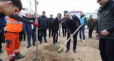 İnegöl'de fidanlar toprakla buluştu