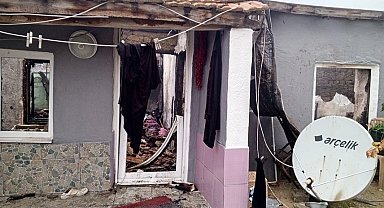 İpsala Yapıldak'taki yangında bir ev küle döndü!