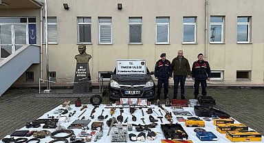 İş yerinden çalınan malzemelere kavuştu