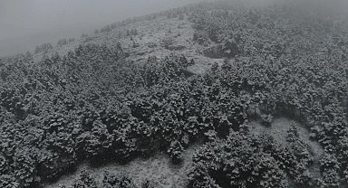 İstanbul'da kar yağışı havadan görüntülendi