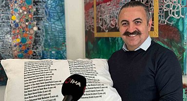 İstanbul'da ressamdan anlamlı proje: Savaşta yaşamını yitiren çocukların isimleri yastıklarda yaşatılıyor