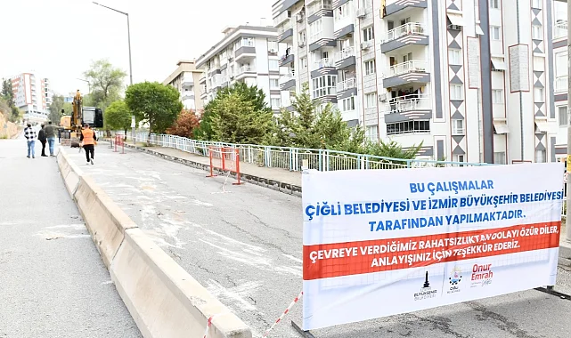 İzmir Çiğli'de heyelan bölgesine hızlı müdahale