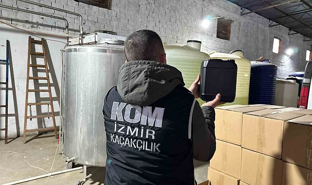 İzmir'de sahte içki operasyonu; 28 ton etil alkol ele geçirildi