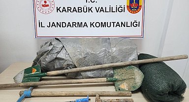 Kaçak kazı yaparken suçüstü yakalandı