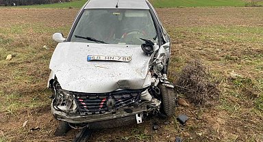 Kapaklı'da otomobil ile tır çarpıştı: 1 yaralı