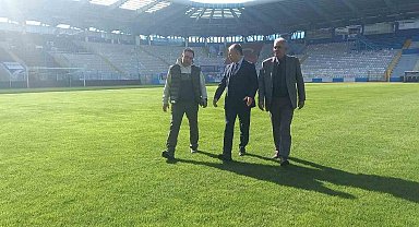 Kazım Karabekir Stadı'nın zemini göz kamaştırıyor