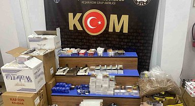 Keşan'da 87 bin 670 makaron ele geçirildi