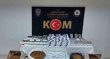 Keşan'da kıyılmış tütün ile doldurulmuş 29 bin 60 adet makaron ele geçirdi