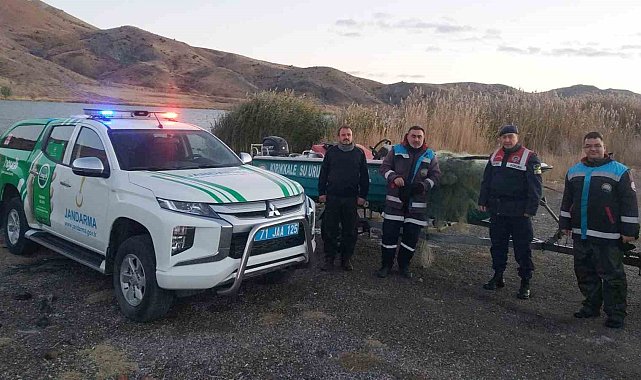 Kırıkkale'de gölete bırakılan 300 metrelik ağa el konuldu