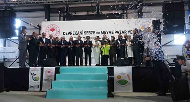 Kışın ısıtacak, yazın serinletecek pazar yerinin açılışını Bakan Yumaklı yaptı