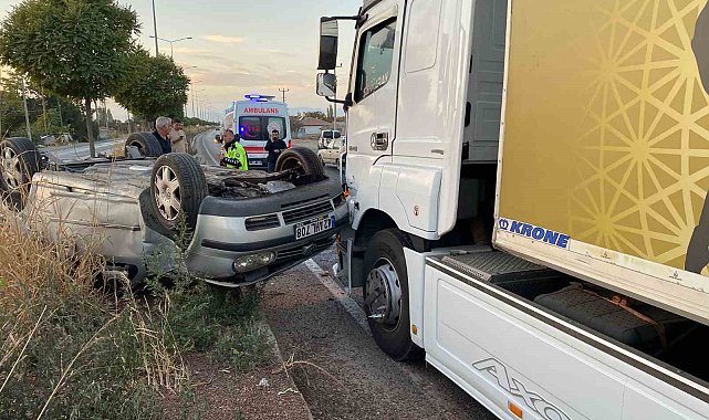 Konya'da 2 tır ve 1 otomobil çarpıştı