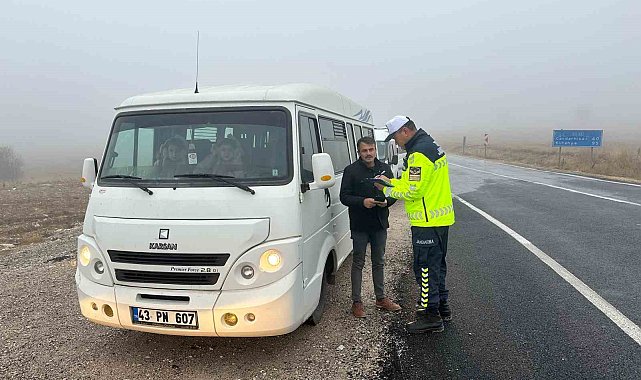 Kütahya'da okul servis araçlarına yönelik denetim