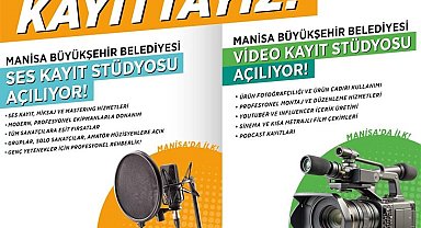 Manisa Büyükşehir'den ücretsiz video ve ses kayıt stüdyosu desteği